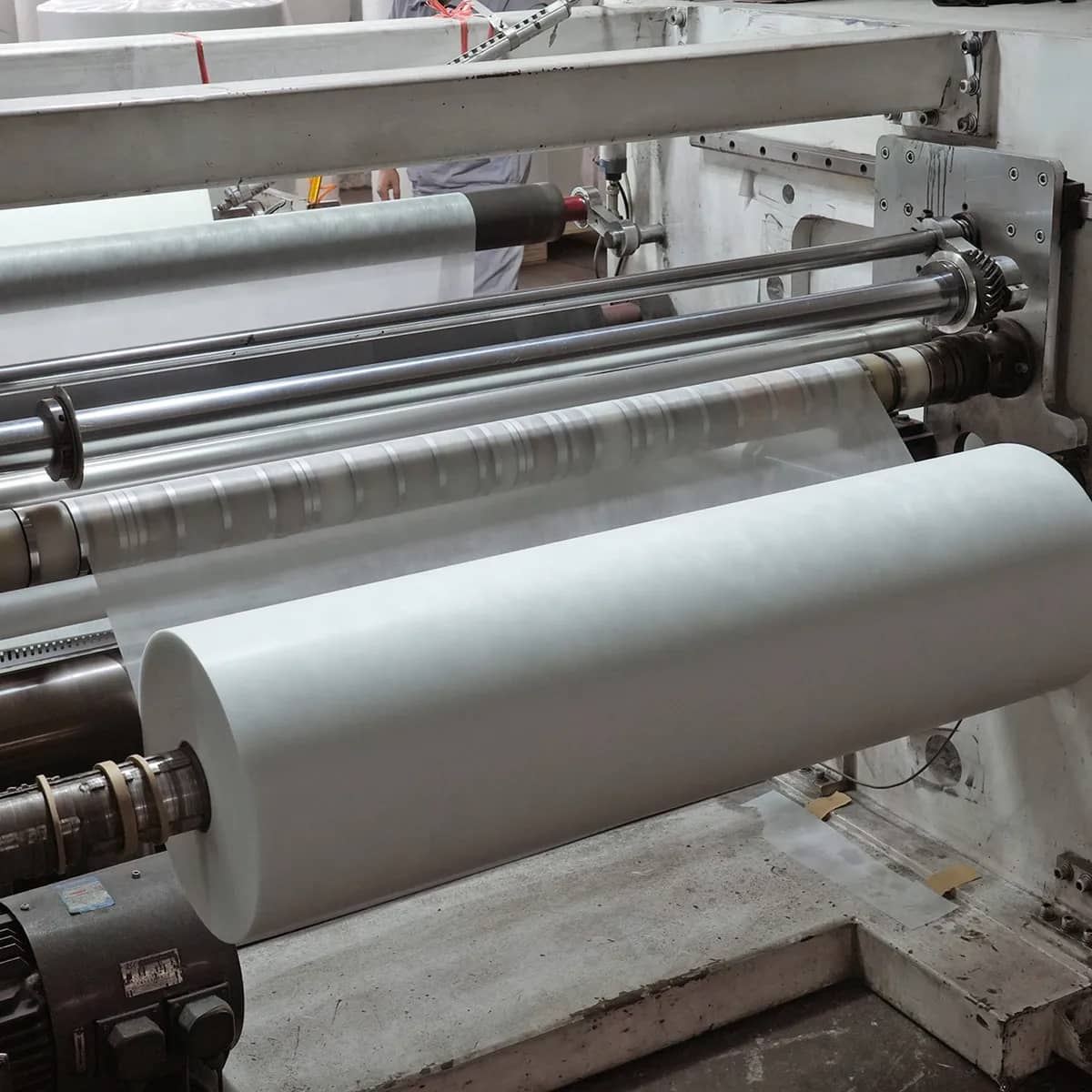 Winding equipment in operation